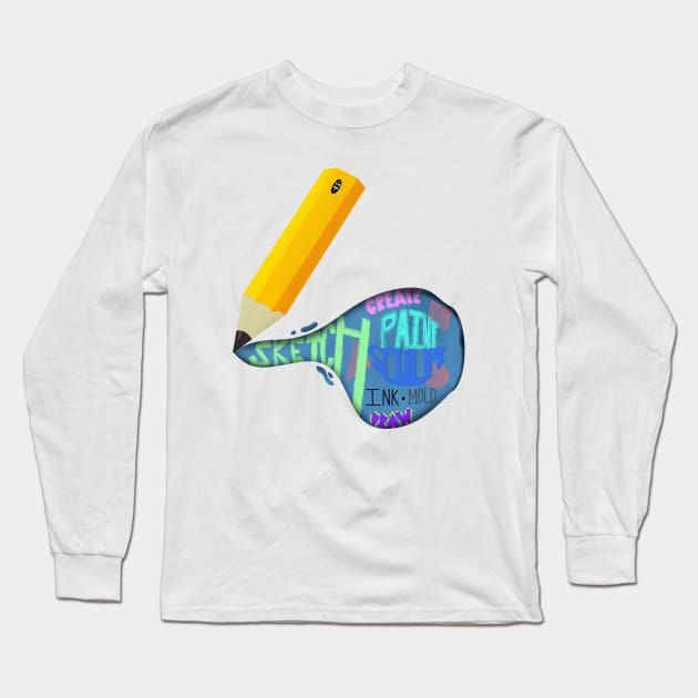 Sketch Long Sleeve T-Shirt by Blaze Designs